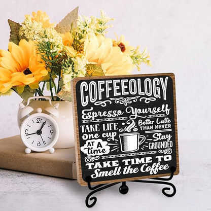 Funny Coffee Bar Accessories - Table Decorations & Desk Shelf Cubicles for Coffee Bar Decoration