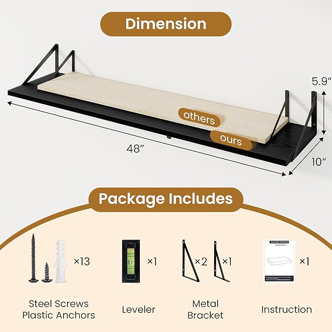 48inch Floating Shelves for Wall,10