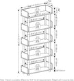 Furinno TURN-N-TUBE 5-Tier Display Shelf, Storage Shelves, Book Shelf, Open Shelves with Rounded Corner Top Edges, for Organization and Storage, Living Room, Home Office, Amber Pine