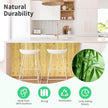Natural Bamboo Wall Panel for Interior Wall Decor, Renewable Pole Wrap Wainscoting Paneling for Wall Ceiling Furniture Cabinet Office, 48 x 96 Inch, Natural