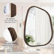 Asymmetrical Wall Mirror Irregular Wood Frame Modern Unique Wall-Mounted Artistic Wavy Mirror Decor Bathroom Vanity Bedroom Living Room Entryway Hallway 14