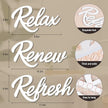 3 Pieces Bathroom Decor Wooden Bathroom Sign,Relax Renew Refresh Sign (White)
