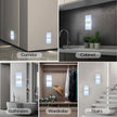 LED Dimmable Wall Sconces 2Pack,2200Mah Battery Operated Motion Sensor Magnetic Modern Wireless Wall Lamp with Button Switch Cold White for Bedroom Living Room Hallway