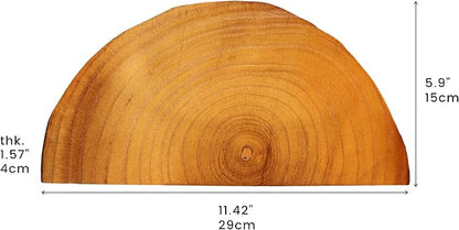 [PJ Collection] Small Live Edge Floating Wall Shelf with Paulownia Wood, Natural Wood Shelf, Floating Wall Shelf, Handcrafted Wall Shelf, Live Edge Wall Shelf