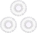 Silver Mirrors 3 PCE, 9 inchSunburst Mirror Hanging Wall Decor, Valentine Decorative Mirror Wall Art, Round Mirrors for Bedroom Living Room Bathroom Kitchen, Warming Valentine Gifts