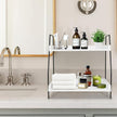 Coffee Bar Accessories and Organizer Countertop, Coffee Station Organizer Kitchen Counter Shelf Organizer,Coffee Condiment Storage,Cup Lid Holder Countertop Shelf for Bathroom (White)