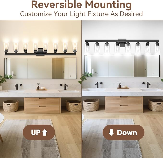 8-Light Bathroom Light Fixtures, 51