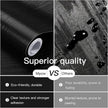 Ismoon Black Contact Paper Peel and Stick Wallpaper 17.5''x472''Wood Grain Contact Paper for Cabinets and Drawers Removable Self-Adhesive Modern Renter Friendly Wallpaper for Desk Countertops Vinyl