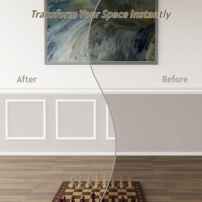4 Frames Peel and Stick Wall Molding Kit, Wainscoting Panels kit for Walls, PreCut Wall molding 20x20 Inch, Easy Install Wall Wainscoting & Picture Frame Molding for Living Room, Bedroom, Home Decor