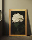 HUARCEY Gold Framed Vintage Wall Art for Living Room, Flowers Painting Canvas Print Shelf Decor for Kitchen, Aesthetic Bedroom Wall Art, Christmas Gifts for Friends or Family (White Hydrangea 24