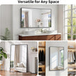 Koonmi Black Framed Bathroom Mirror - Shatterproof 30