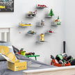 BlissBox 9-Pack Floating Display Shelves for Wall Compatible with Lego Building Bricks, 5 × 5.5 Inch Dual-Sided 16 × 17 Studs for Brick Storage and Display, ABS Display Shelf for Room Decor, Gray