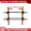 WALMANN 2 Pack Garage Wall Mount Shelves, 45x15 inch Wall Mounted Storage Shelves for Garage Heavy Duty Floating Shelf, Holds Up to 220 lbs(Black)