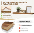 36x8x1.6 inch Floating Shelves Set of 2 – Solid Wood Rustic Brown Wall Mounted Shelf for Kitchen, Bathroom, Living Room