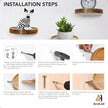 AceList 3-Pack Round Floating Shelves for Wall Decor, 6'' Diameter Acacia Wood Floating Shelf, Cup Plant Wall Shelves for Bedroom, Bedroom, Living Room, Bathroom, Kitchen, Western Decor