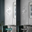 LED Wall Sconces Indoor, 12W Plug In Wall Sconces Set of 2, Modern Spiral Wall Lamp, Bedside Wall Lamps, 6000K Cold White Wall Light Fixture for Bedroom Stairs Living Room Hallway (Cold White, White)