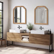 WallBeyond Wood Frame Wall Mirror Decor for Entryway, Living Room or Bedroom Home Decor - Light Woodgrain [16