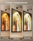 PESUTEN Zoomable Picture Light for Wall, Battery Operated Art Light for Paintings CCT Dimmable Spotlight for Wall Art Wall Light with Remote Control for Living Room Gallery Dartboard Bathroom 2PCS