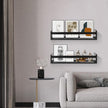 Gneric Floating Shelves for Wall, Black Nursery Book Shelves 2 Pack, 23.6 inch Kids Bookshelf, Wall Shelves for Living Room Bedroom Decor,Kitchen Spice Rack,Bathroom Storage Rack