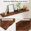 Floating Shelves for Wall Rustic Farmhouse 36 Inch Floating Shelf Bathroom Wooden Shelves for Wall Mounted Live Edge Pine Shelf with Unique Natural Grain for Living Room Bedroom Kitchen (Walnut)