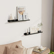 Axeman Picture Ledge Shelf | 24 Inch Floating Shelves Set of 2 | Black Wall Shelves with Lip | Black Picture Shelf for Wall with Ledge | Photo Ledges 24 Inch