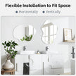 CULER Irregular Black Bathroom Wall Mirror,Asymmetrical Vanity Modern Tempered Glass Mirror for Bedroom,Living Room,Entryway