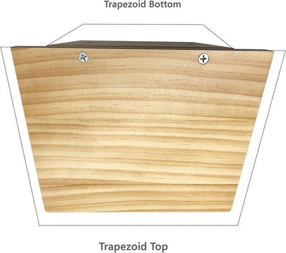PHOENANCEE Small Floating Shelves,Trapezoid Wall Shelf for Speaker Table Lamp Plants Display,Decorative Wood Ledges Chic for Living Room,Bedroom,Kitchen,Office,Pine,8x6 Inch,2 Pack(White)