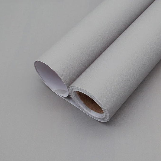 Yancorp 16"x394" Matte Light Gray Contact Papaer Peel and Stick Wallpaper Vinyl Wrap Countertop Wallpapers Waterproof for Cabinets Drawers Bedroom Kitchen Self-Adhesive Wallpaper