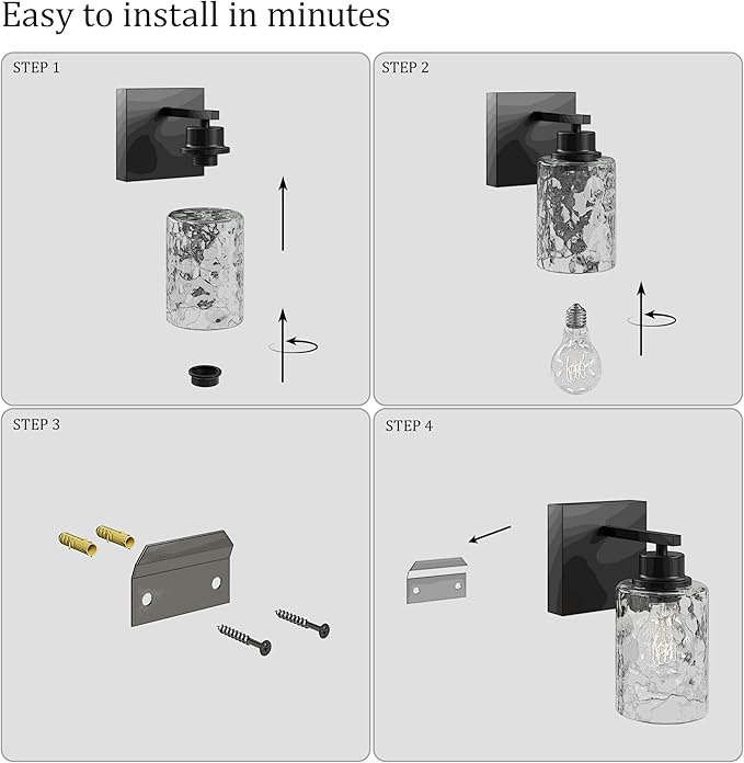 Battery Operated Wall Sconce Set of 2, Black Wireless Wall Lights with Timer Function, Easy Install Dimmable Rechargeable Wall Lamps for Living Room, Bedroom, Hallway, Entryway Decor 3000K