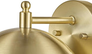 Globe Electric 65000048 1-Light Wall Sconce, Brushed Brass, Wall Lights for Living Room, Bedroom, Den, Mounted Bedside Lamp, Apartment Essentials, Dimmable, Lights for Apartment and Rentals
