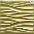 STICKGOO 3D Wall Panels for Interior Wall Decor, Champaign Gold Wave Design Accent Wall Panels, 19.7