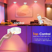 13 RGB Color Changing Led Art Display Light for Picture Frame,Rechargeable Battery Operated Led Painting Light with Remote Control Dimmable & Timer,3Pack White
