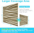 STICKGOO 3D Wall Panels for Interior Wall Decor, Wood 3D Textured Wall Decor Panels, Natural Oak Wave Design Accent Wall Panels for Living Room, Office