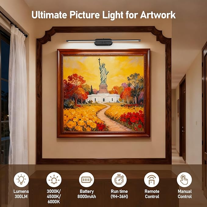 Glendan Wireless Picture Light for Wall: 24