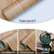 Sevalo 15.7inW 630inL Wood Contact Paper Wood Wallpaper Peel and Stick Wallpaper Light Wooden Look Grain Contact Paper for Cabinets and Drawers Self Adhesive Removable Sticker Paper Waterproof Vinyl