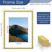 PEALSN 12x16 Picture Frame Set of 6, Display Pictures 8.5x11 with Mat or 12 x 16 without Mat for Wall Mounting Display, Photo Frames Collage for Wall Decor, Gold