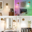 Battery Operated Wall Sconce, Vintage Wall Sconce with Milky White Tulip Glass Lampshade Rechargeable Battery Powered Wall Light with Remote Control for Bedroom,Living Room, Hallway, Aisle