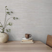 Tempaper Textured Pewter Grey Horizontal Faux Grasscloth Removable Peel and Stick Wallpaper, 20.5 in X 16.5 ft, Made in The USA