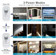 Motion Sensor Under Cabinet Lights - Plug-in LED Strip Lights Indoor with Power Adapter, Dimmer and Timer for Kitchen Cabinet, Counter, Shelf, Showcase, Stairway, Bedroom, Corridor, Washroom