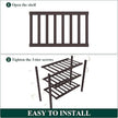 Smiry Bamboo Shoe Rack for Closet, 3 Tier Small Wooden Stackable Shoe Organizer, Free Standing Shoes Storage Shelf for Entryway, Front Door Entrance, Brown