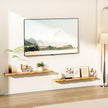 Floating Shelves for Wall Rustic Farmhouse 48 Inch Floating Shelf Bathroom Wooden Shelves for Wall Mounted Live Edge Pine Shelf with Unique Natural Grain for Living Room Bedroom Kitchen (Natural)