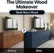 Peel and Stick Navy Blue Wood Contact Paper 17.3