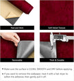 LaCheery Dark Red Velvet Wallpaper Peel and Stick Burgundy Wallpaper for Bedroom Flocked Velvet Wallpaper Red Fabric Wall Paper Textured Felt Liner Contact Paper for Drawers Jewelry Box Wall 15.8