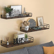 Floating Shelves Set of 3, Home Wood Wall Shelf, Farmhouse Shelf for Bedroom, Wall Mounted Floating Shelf for Living Room, Bedroom, Bathroom, Kitchen, Office (Black)