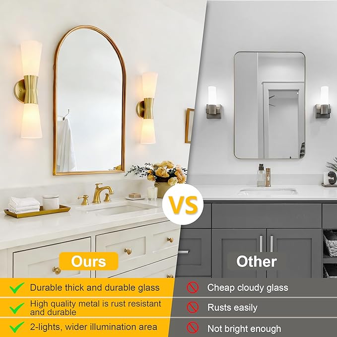 Bathroom Wall Sconce, Modern Indoor Vanity Light Fixtures 17