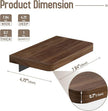 Danpoo Solid Walnut Floating Shelf, 8 inch Small Natural Wood Wall Mounted Shelf for Bathroom, Kitchen, Bedroom, Living Room, Farmhouse Decor