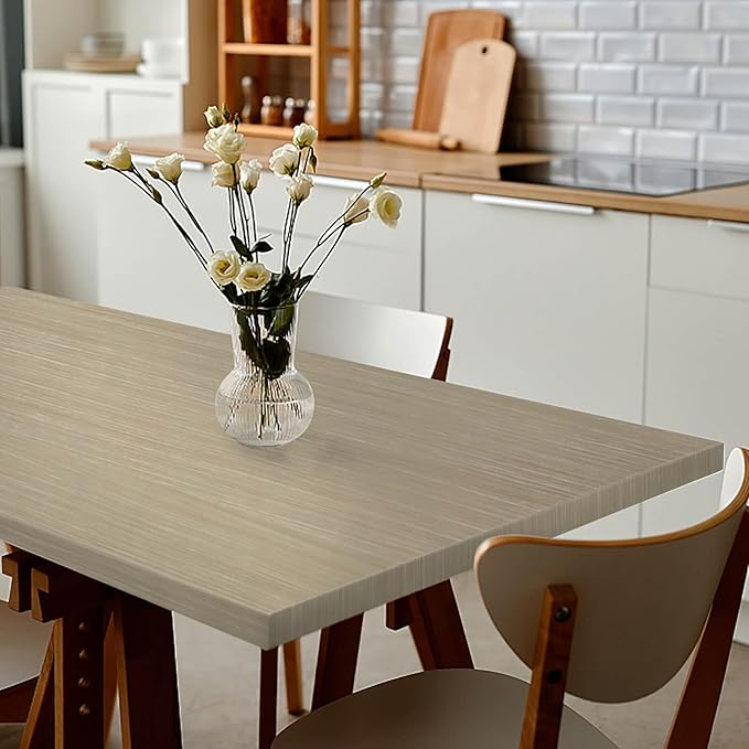 Heroa Oak Wood Contact Paper for Cabinets Countertops Drawers Table Desk Wood Wallpaper Modern Wood Grain Contact Paper Self Adhesive Removable Vinyl Rolls 17.7