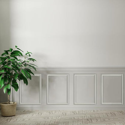 6 Set Accent Peel and Stick Wall Molding Kit Premade Wainscoting Panels Wall Molding Panel White Pre Cut Trim for Walls Picture Frame Decor for Home Decoration (16 x 24 Inch)