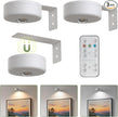 L LOHAS LED White Wireless Picture Lights for Wall, 3 Pack Magnetic Rechargeable AAA Battery Operated Picture Light with Remote & Timer, Dimmable 3CCT Art Light for Paintings, Frames, Gallery