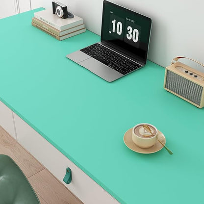 Livelynine 15.8x394 Peel and Stick Wallpaper Solid Color Texture Wall Paper Pastel Contact Paper Removable Stick on Wallpaper for Bedroom Girls Boys Room Kids Classroom Aqua Blue Green Vinyl Wrap